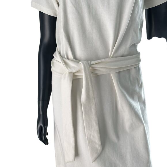 VINCE OFF-WHITE SIDE-TIE MINIDRESS XS X-Small - Picture 4 of 10